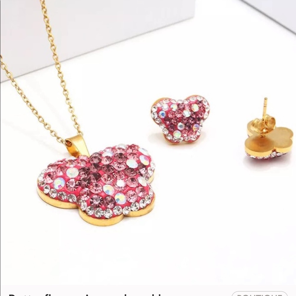 Gold Over Sterling Silver Necklace set